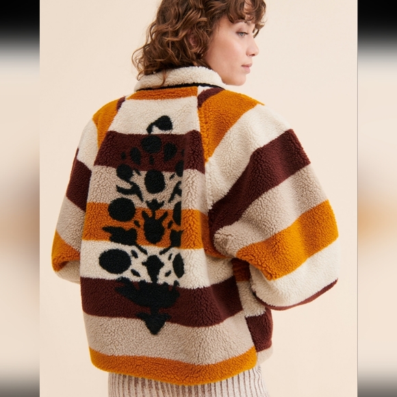 FP Movement By Free People Hit The Slopes Printed Fleece Jacket Size XS - Picture 2 of 8